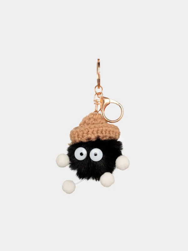 Брелок, 8 см, мягкий, полиэстер/металл, черный, Keychain toy, image-0