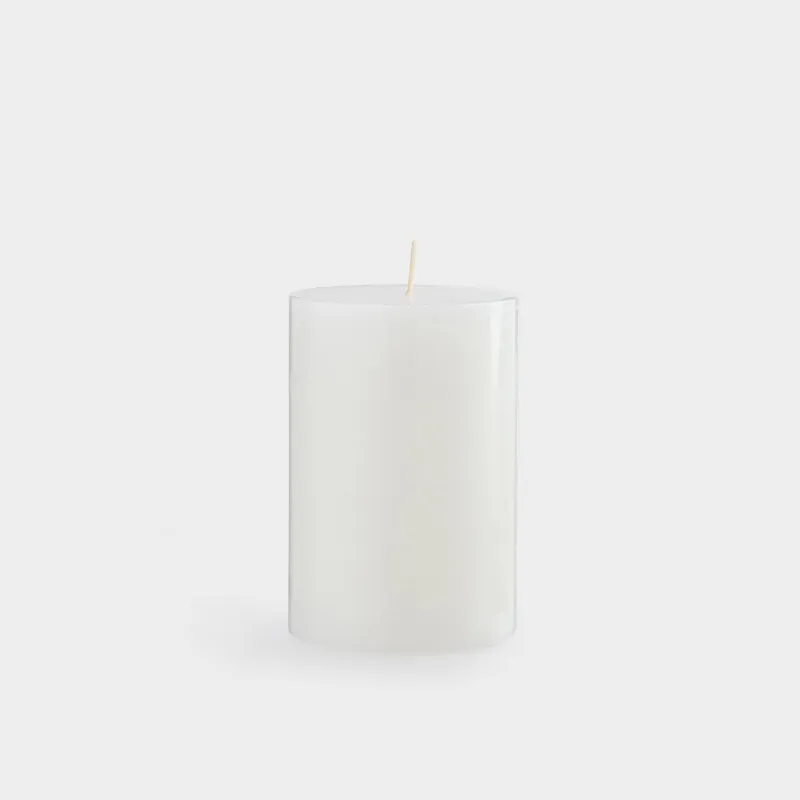 Хош иісті шам, 10 см, цилиндрлік, ақ, жаңа хош иіс, Luxury white