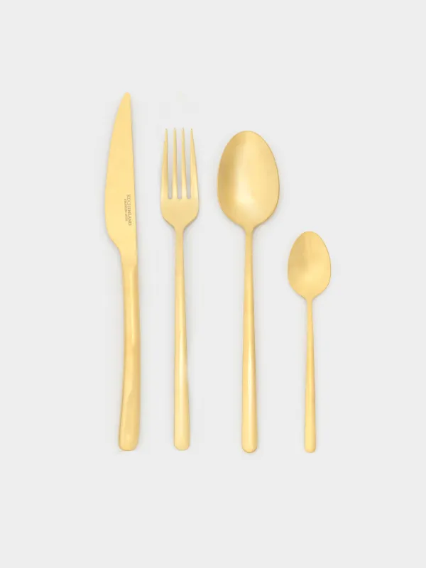 Ас құралдары, 6 адам, 24 зат, болат, алтын түстес, Toscana gold, image-0