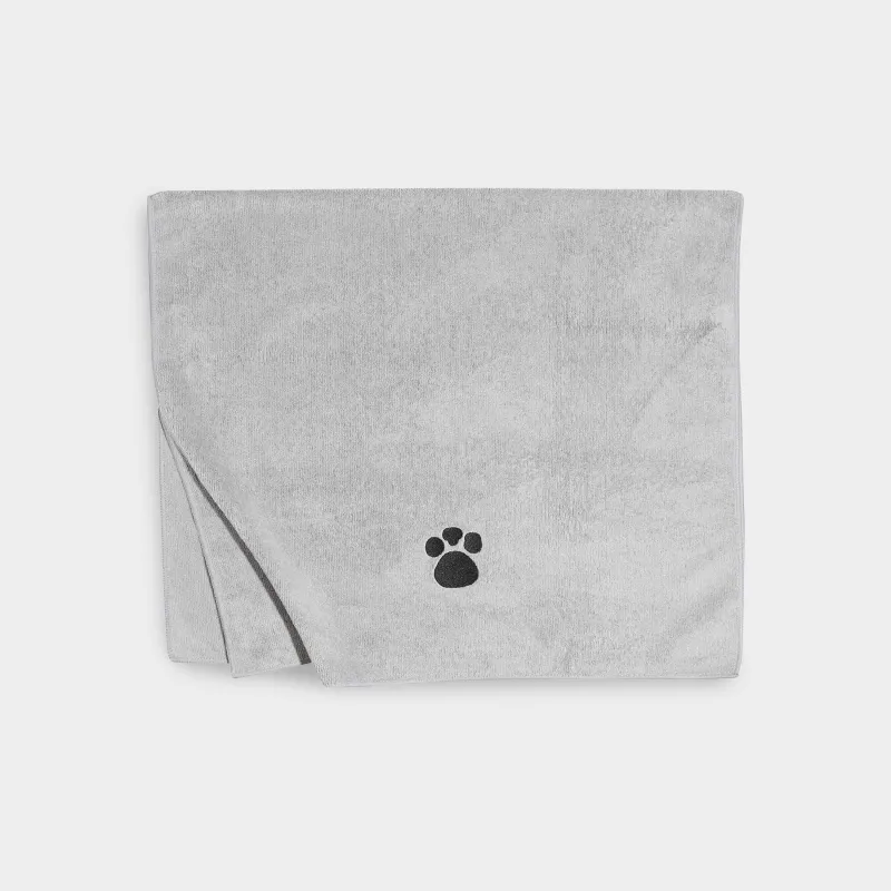 Жануарларға арналған сүлгі, 60х100 см, микрофибра, сұр, табан, Clean pet