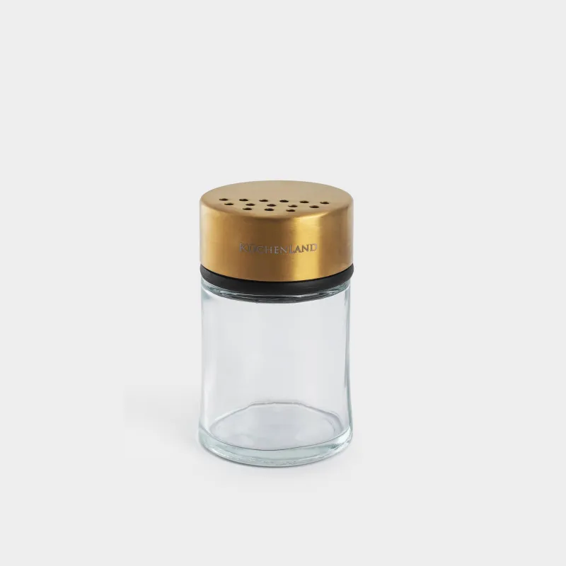 Емкость для специй, 9 см, с крупными отверстиями, Classic gold