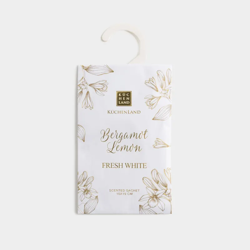 Хош иісті Саше, 10х19 см, Бергамот Лимон, Fresh white