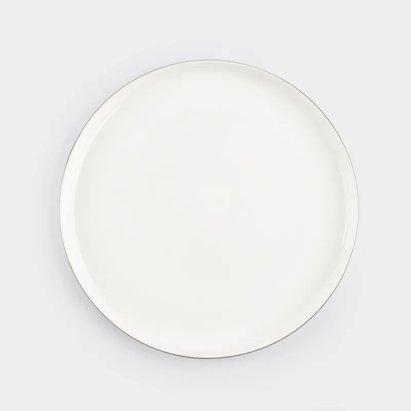 Түскі ас тәрелкесі, 26 см, фарфор F, ақ, Ideal silver