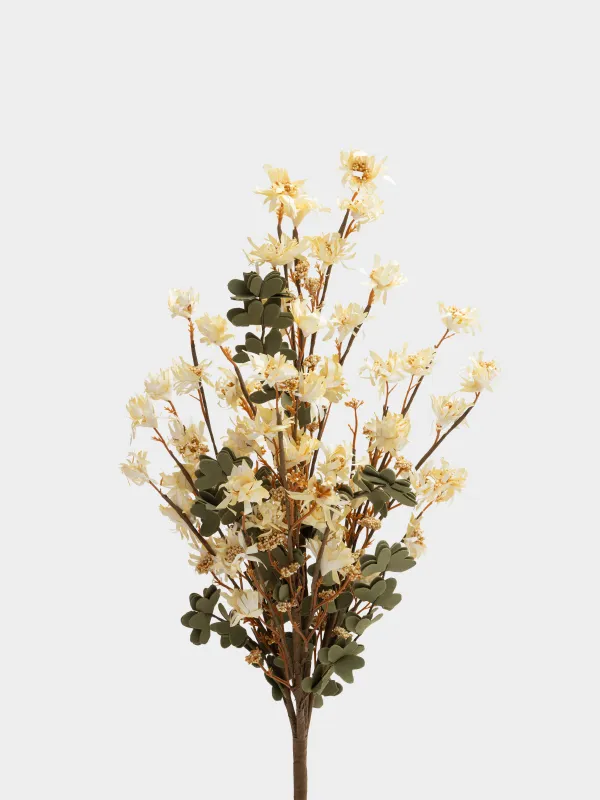 Сәндік бұтақ, 56 см, ЭВА/полиэтилен, Ақ гүлдер, Flower garden, image-1
