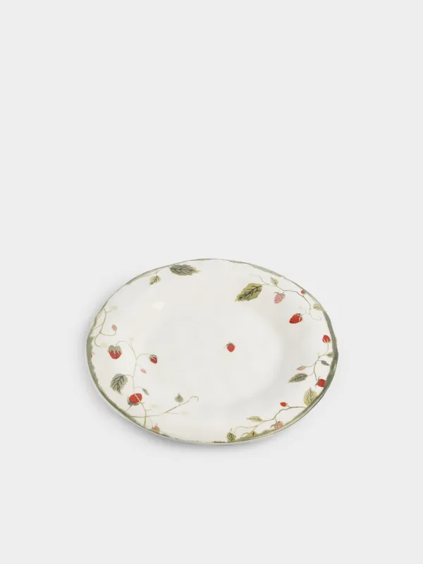 Түскі ас тәрелкесі, 28 см, керамика, ақ, Құлпынай, Strawberry crumple, image-2