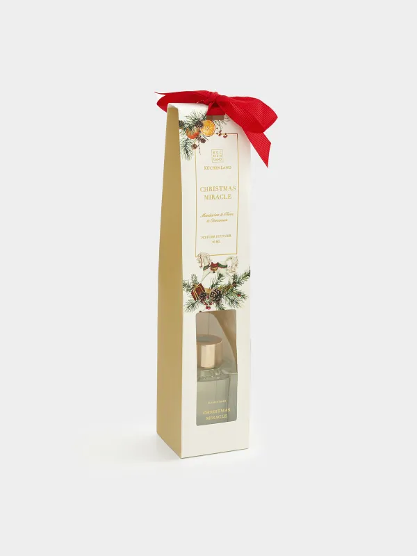 Ароматический диффузор, 90 мл, Mandarine & Clove & Cinnamon, Christmas miracle, image-3