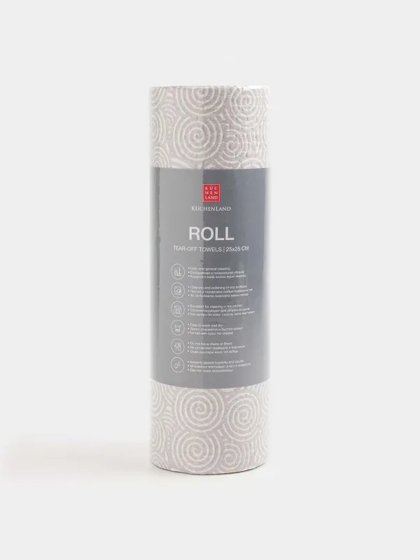 Рулонды сүлгілер, 25х25 см, 50 дана, сұр, Шиыршықтар, Roll, image-0
