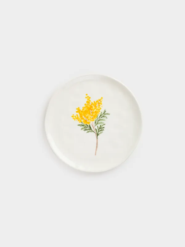 Ыдыс, 24 см, керамика, ақ, Мимоза, Crumple print, image-0