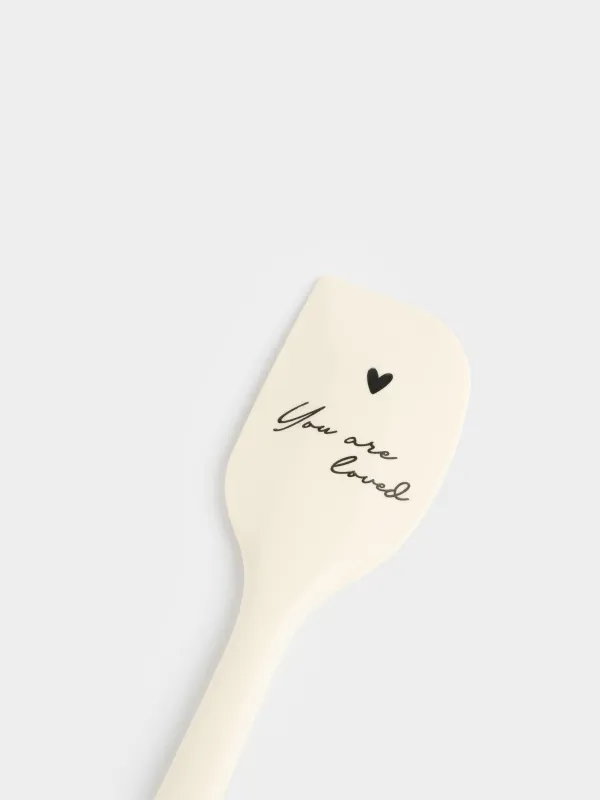 Қалақша, 27 см, силикон, сүт түстес, You are loved, Amour, image-3