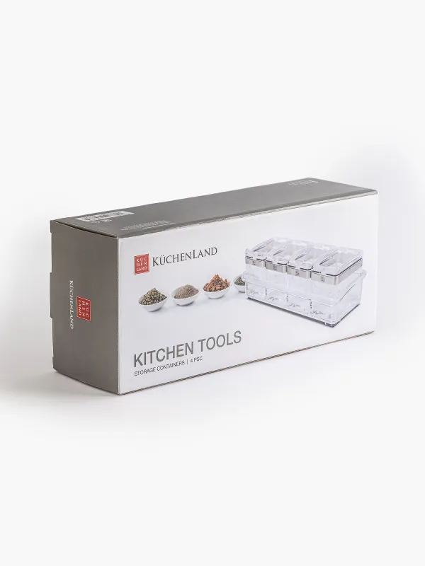 Контейнер, 26х9 см, 4 шт, с ложками, Kitchen tools, image-5