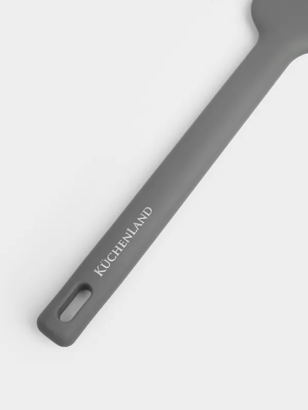 Лопатка-шпатель, 28 см, силикон, серая, Grey steel, image-4