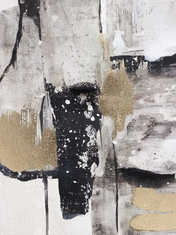 Жақтаудағы сурет, 62х92 см, кенеп, сұр-қара, Сызықтар, Abstract, image-4