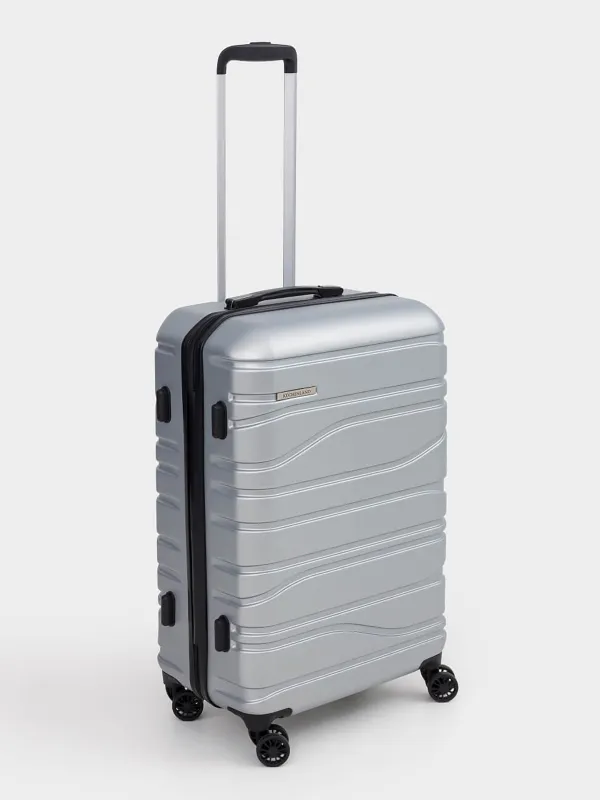 Чемодан M, 45х25х67 см, 3,4 кг, с замком, пластик, графитовый, Travel comfort, image-0
