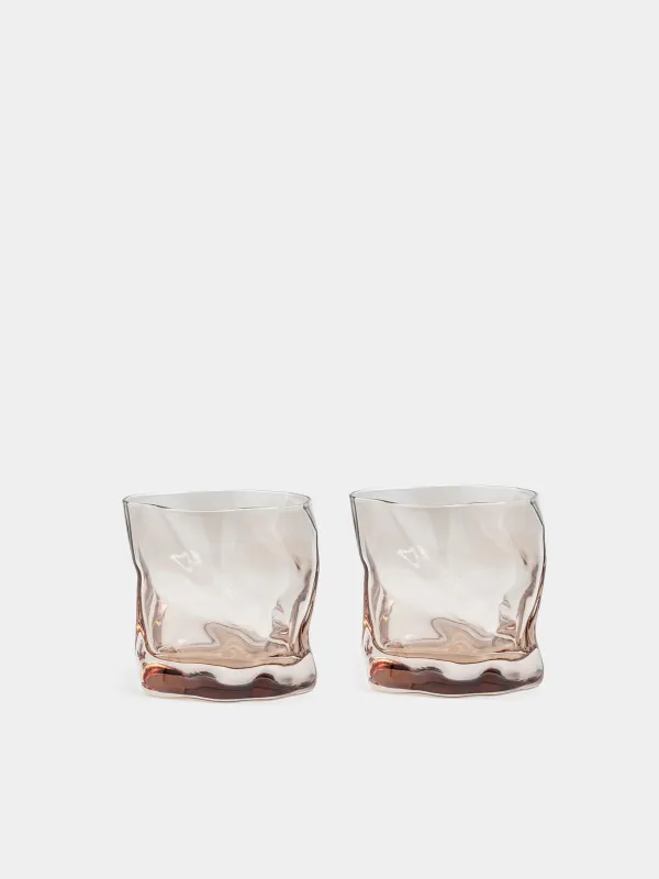 Виски стақаны, 8 см, 245 мл, 2 дана, шыны, қоңыр, Slalom color, image-0