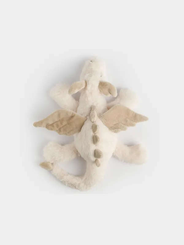 Игрушка, 33 см, мягкая, полиэстер, молочно-бежевая, Дракон, Dragon toy, image-2