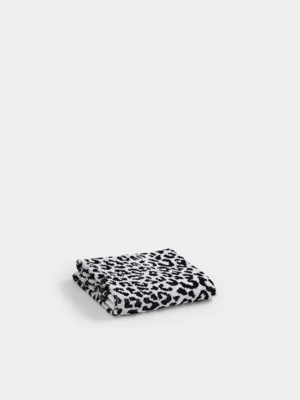Сүлгі, 40х60 см, мақта, сүт түстес, Леопард принті, Leopard cotton, image-0