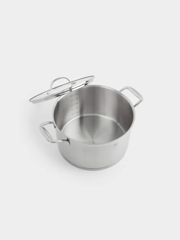 Кәстрөл, 24 см, 6 л, қақпағы бар, Silver Stone, image-3