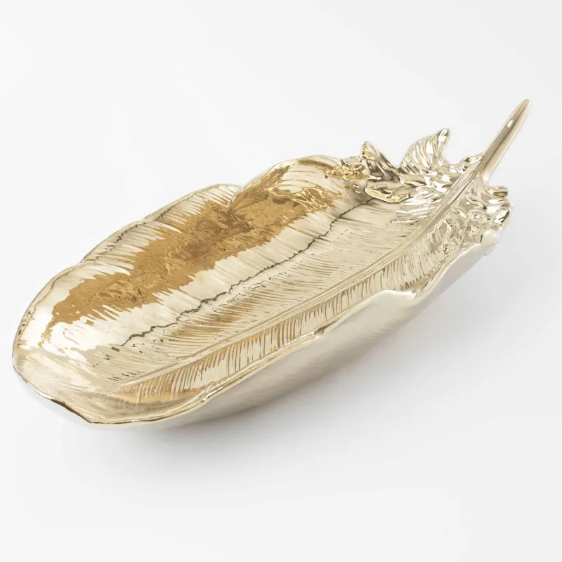 Блюдо декоративное, 36х13 см, Перо, Feather