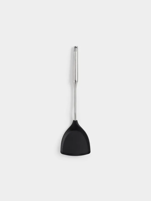Қалақ, 38 см, силикон/болат, қара, Nova black, image-0
