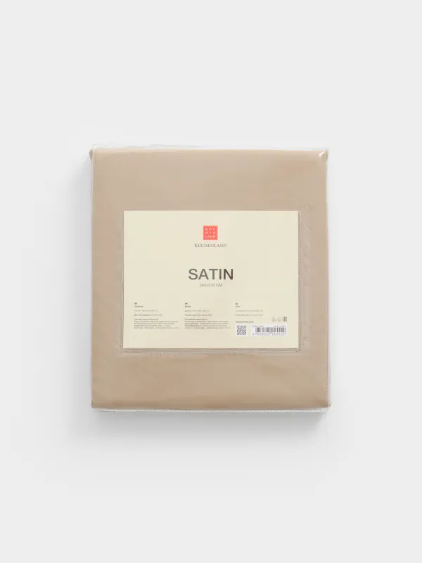 Простыня, бежевая, Satin, image-4