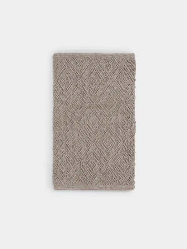 Кілем, 50x80 см, полиэстер/мақта, мокко, гауһар тастар, Rhombic, image-0