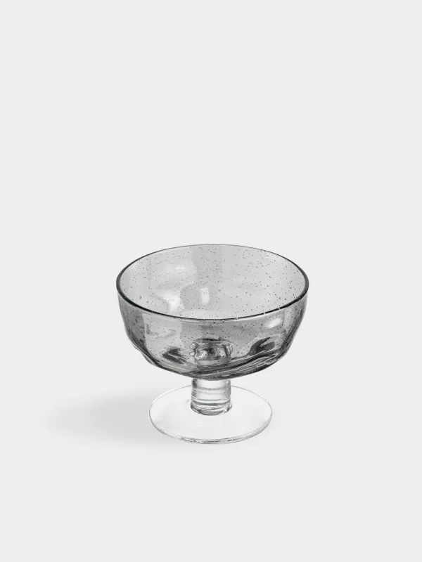 Креманка, 9 см, 340 мл, стекло, серая, Drip, image-3