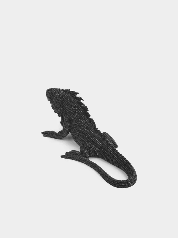 Мүсінше, 20х12 см, полирезин, қара, Игуана, Iguana, image-1