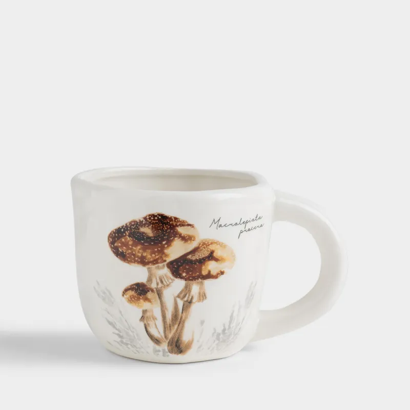 Кружка, 490 мл, керамика D, молочная, Грибы, Autumn fungi
