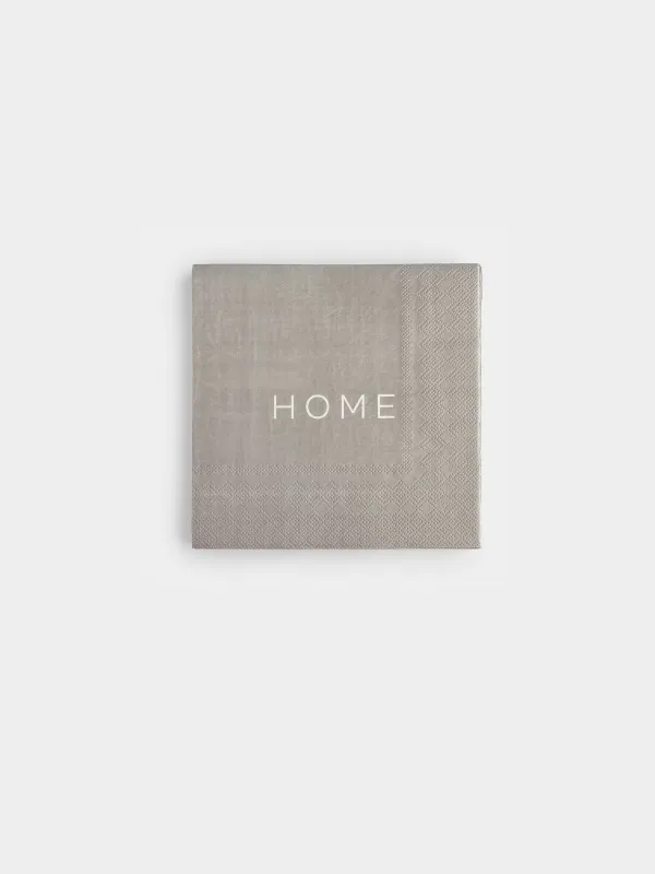 Қағаз майлықтар, 33х33 см, 20 дана, шаршы, сұр, Home, Scroll, image-0