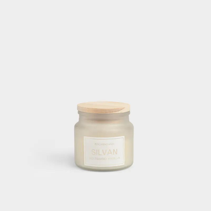 Свеча ароматическая, 6х6 см, в подсвечнике, Gourmand Vanilla, Silvan