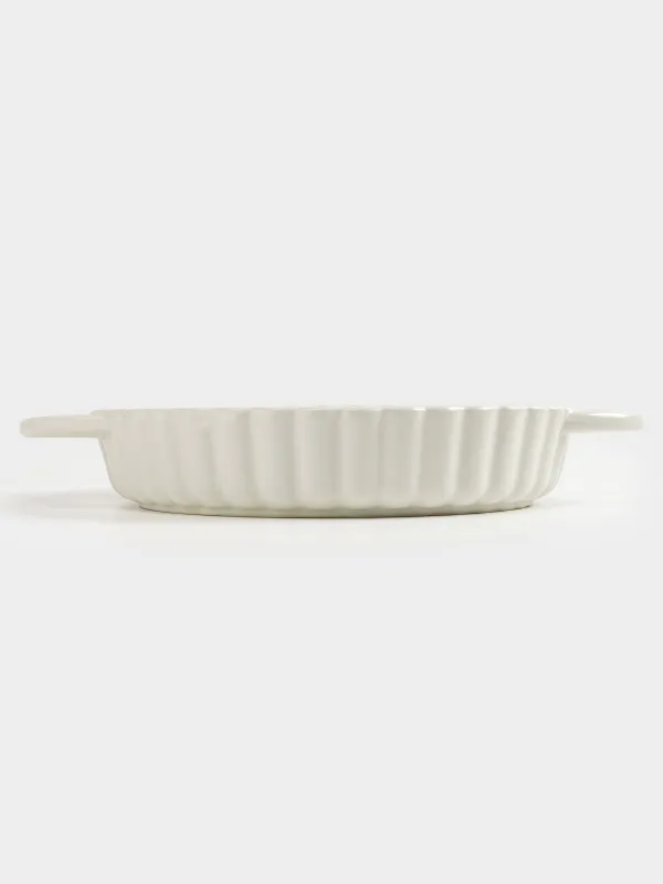 Форма для запекания, 25 см, керамика, круглая, молочная, Cakes ivory, image-3