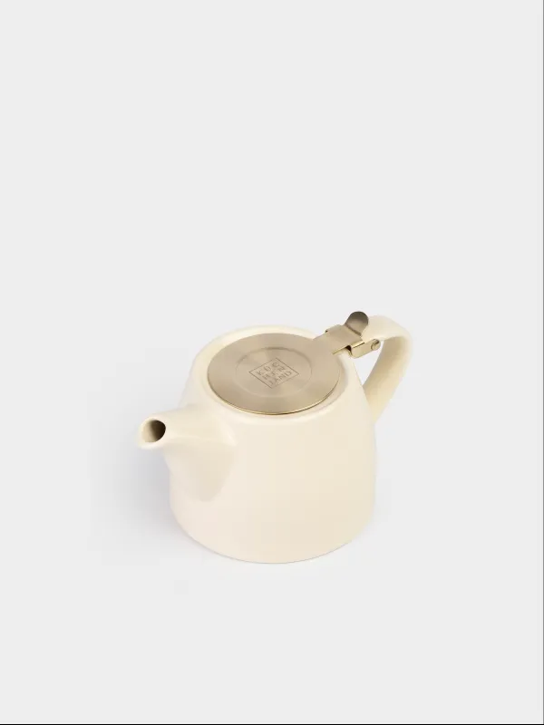Шай демдейтін шәйнек, 500 мл, керамика/болат, сүт түстес-алтын, Kettle ceramo, image-2