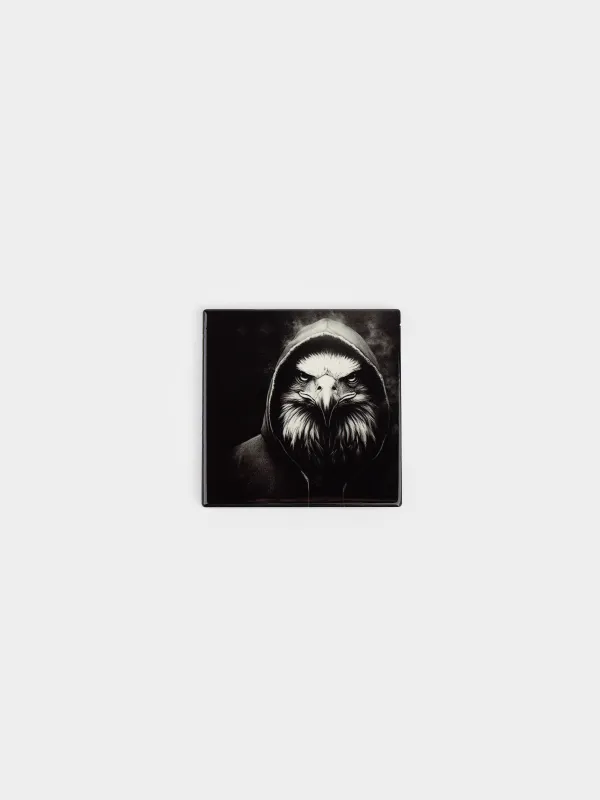 Саптыаяқ тұғыры, 11х11 см, шаршы, керамика/тығын, қара, Қыран, Brutal style, image-0