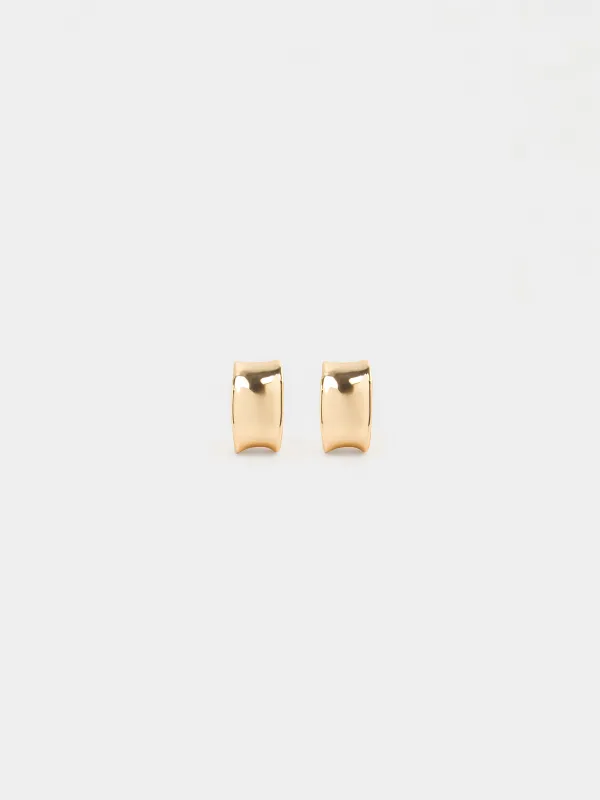 Пусет сырғалары, 2 см, 2 дана, металл, алтын, Jewelry, image-0