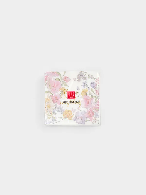 Салфетки бумажные, 21х21 см, 20 шт, Flowers, image-4