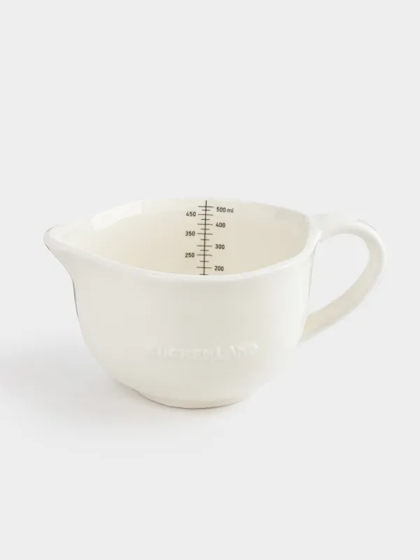 Өлшеуіш ыдыс, 500 мл, керамика, сүтті сарғылт-қоңыр, дақты, Ceramo speckled, image-0