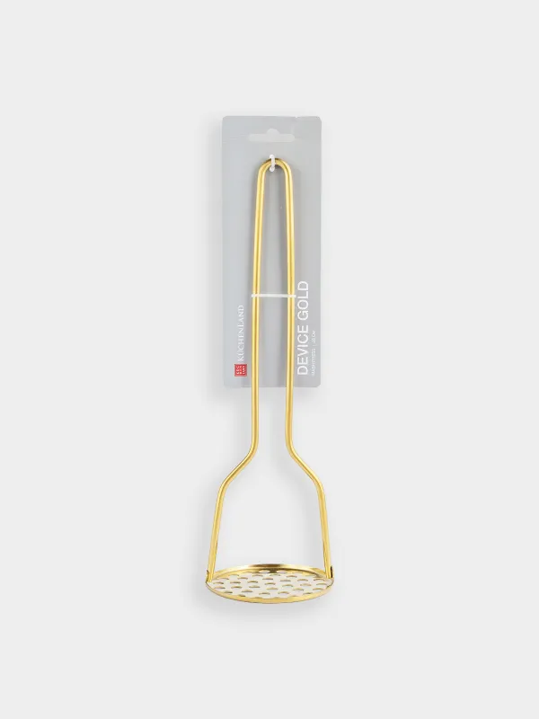 Пресс для пюре, 28 см, сталь, золотистый, Device gold, image-3