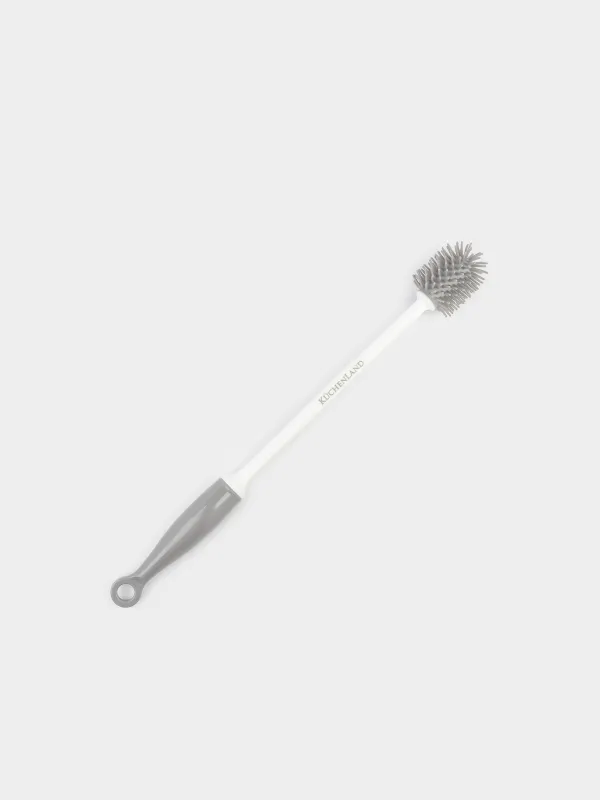 Ершик для бутылок, 30 см, резина/пластик, серо-белый, Mini, Clean, image-1