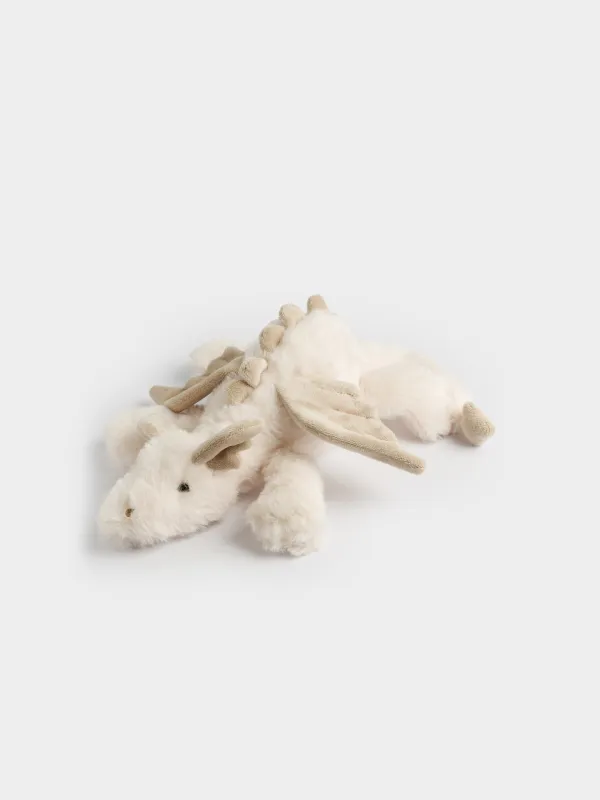 Игрушка, 33 см, мягкая, полиэстер, молочно-бежевая, Дракон, Dragon toy, image-0