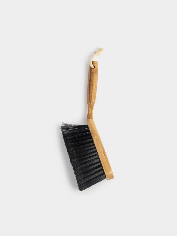 Щетка для мусора, с совком, 33 см, пластик/бамбук/сталь, черная, Black clean, image-2