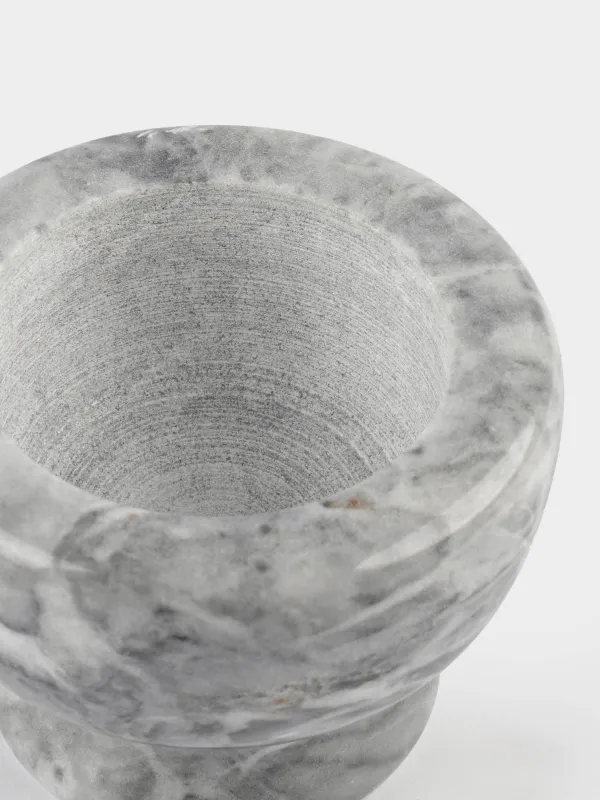 Дәмдеуіш ерітіндісі, 8 см, пестильмен, мәрмәр, сұр, Marble, image-6