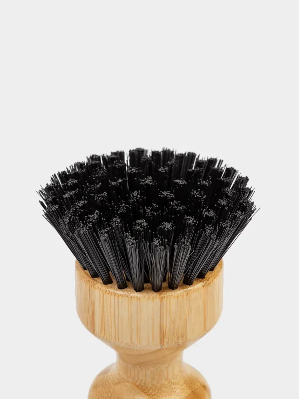 Щетка для мытья посуды, 7 см, бамбук/пластик, черная, Black clean, image-4