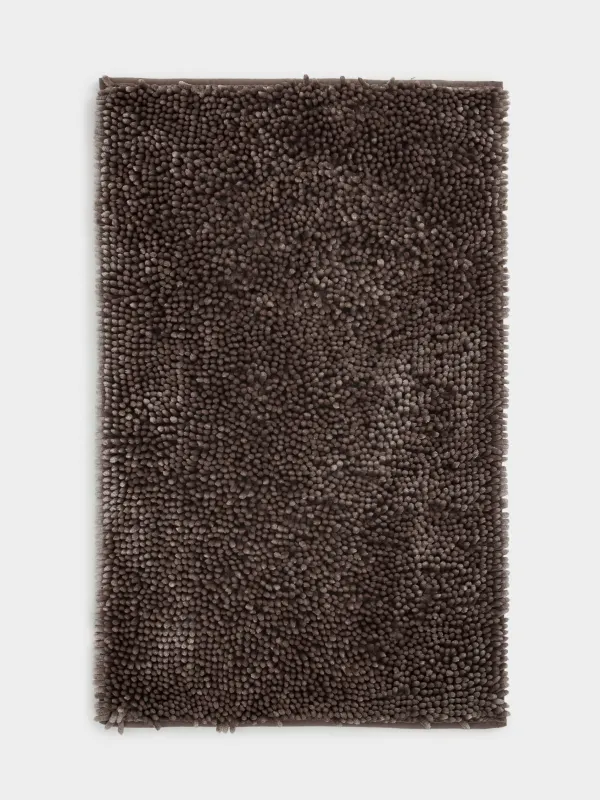 Жуынатын бөлмеге арналған кілемше, 50x80/50x50 см, 2 дана, сырғанауға қарсы, полиэстер, қоңыр, Fluffy, image-2