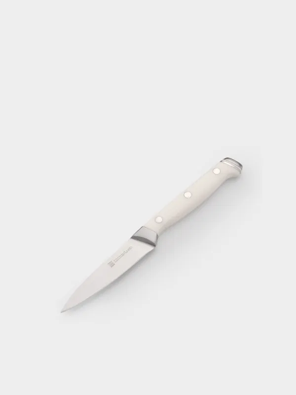 Нож для чистки овощей, 9 см, сталь/пластик, белый, Solo white, image-1