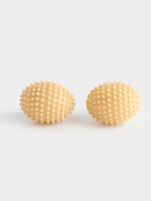 Жууға арналған шар, 8 см, 2 дана, ПВХ, сарғылт, Сопақ, Washing ball, image-0