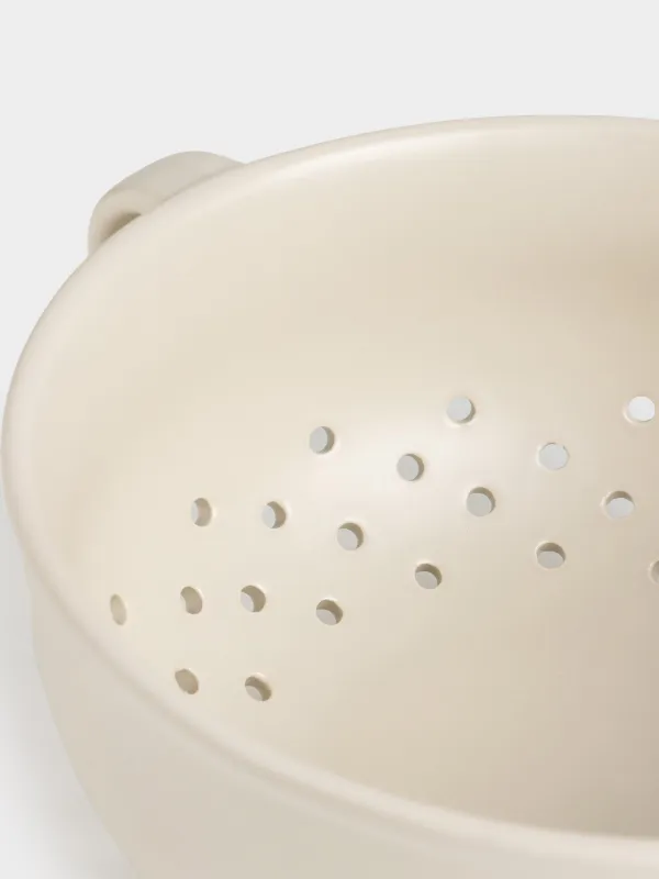 Дуршлаг, 20 см, тұтқалары бар, керамика, сүт түстес, Milk kitchen, image-2
