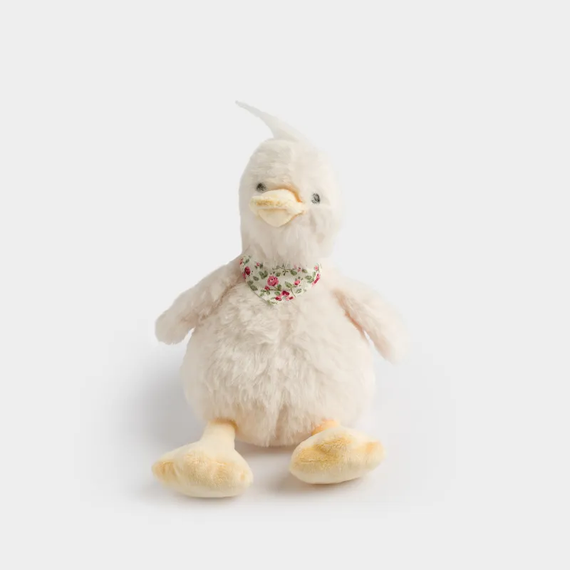 Игрушка, 19 см, мягкая, полиэстер, белая, Утенок, Duck toy