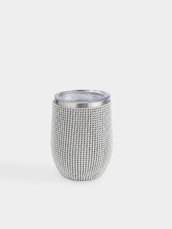 Термо саптыаяқ, 350 мл, болат/страздар, алтын, Crystal decor, image-0