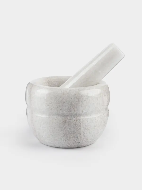 Дәмдеуіш ерітіндісі, 10 см, пистильмен, мәрмәр, ақ, Жолақ, Marble, image-0