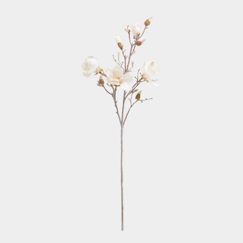 Ветка декоративная, 85 см, Белая магнолия, Magnolia